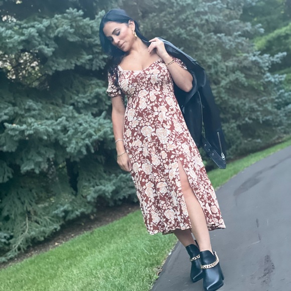 Brown floral Abercrombie and Fitch dress size small - Picture 5 of 5